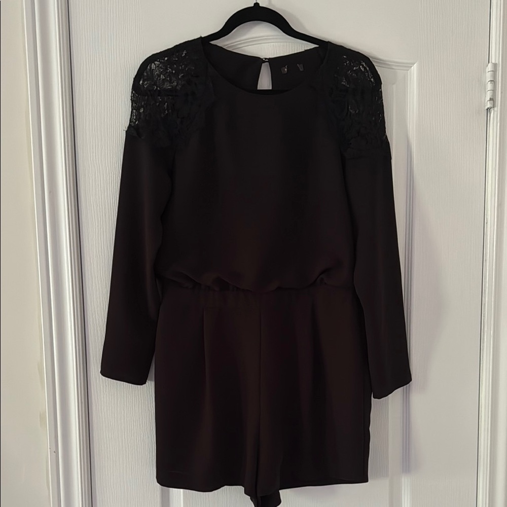 Elegant Black Lace Romper